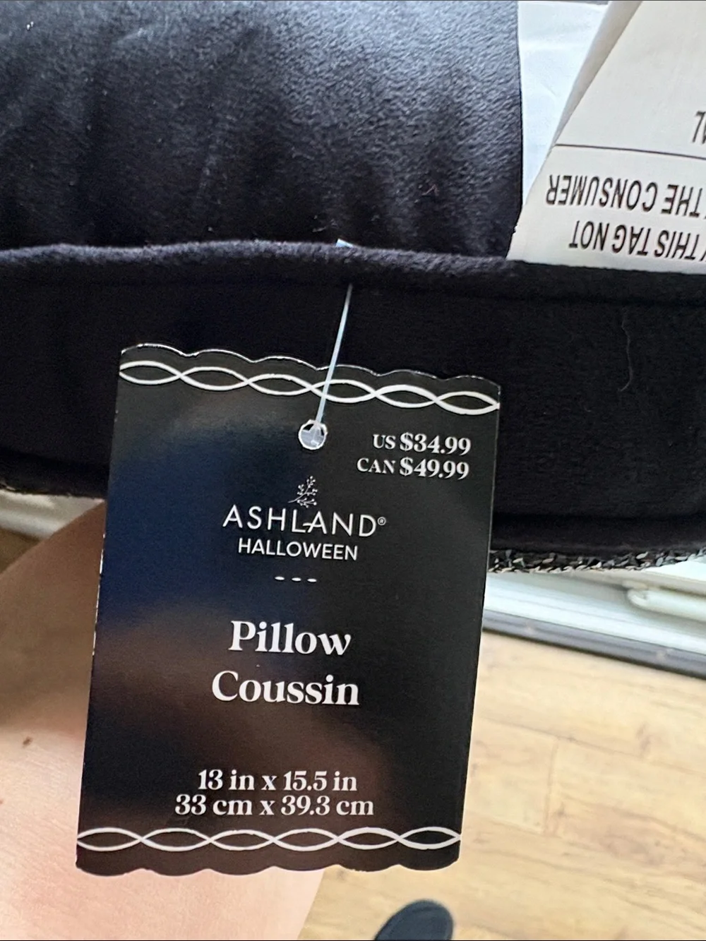Ashland Halloween Black Pillow with Tag